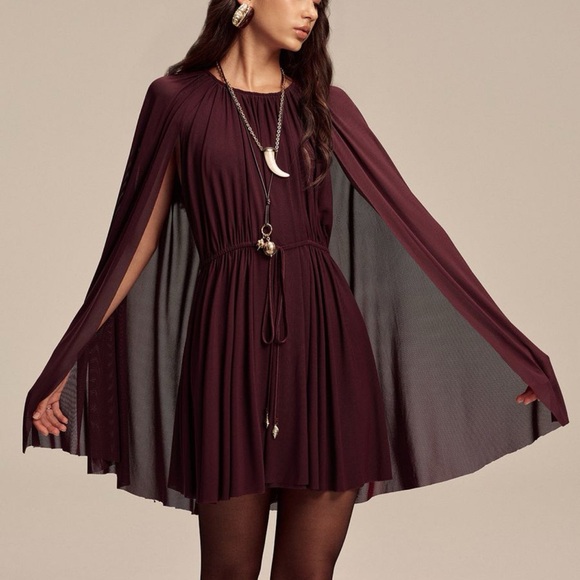 Commense Long Sleeve Burgundy Dress - Picture 3 of 5